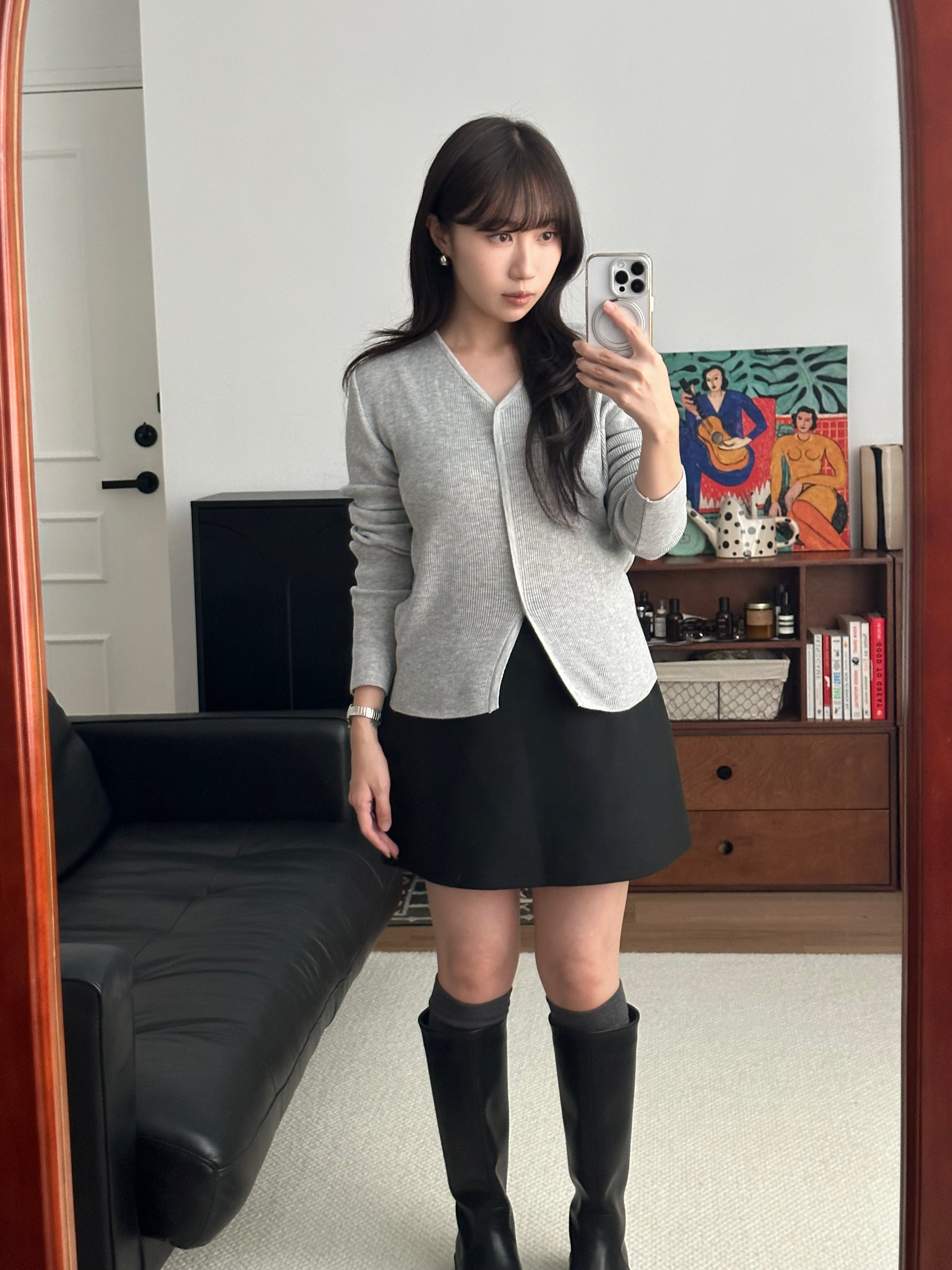 V領針織