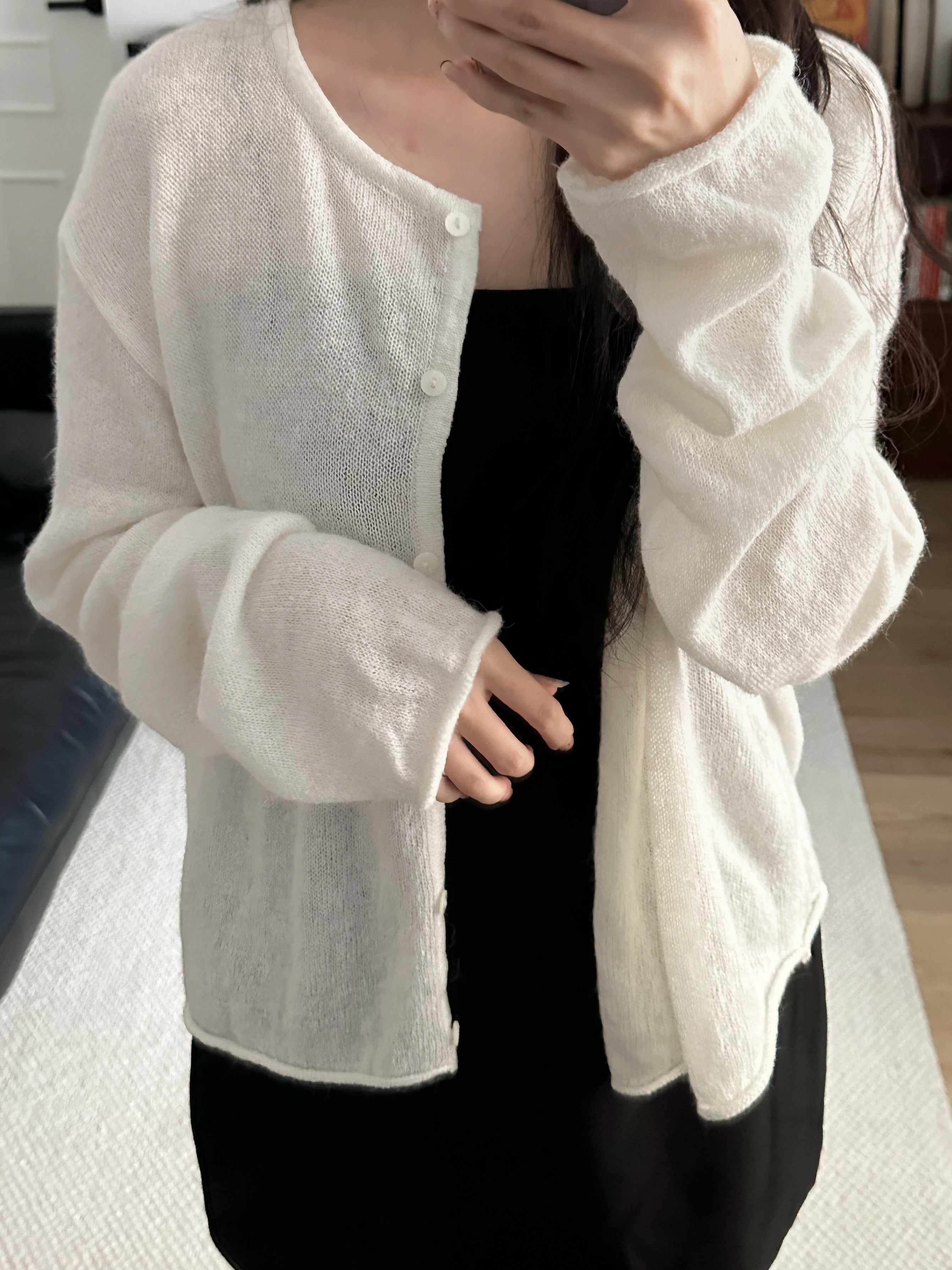 鬆弛感捲邊cardigans