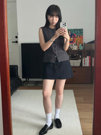 羅紋扣鈕背心