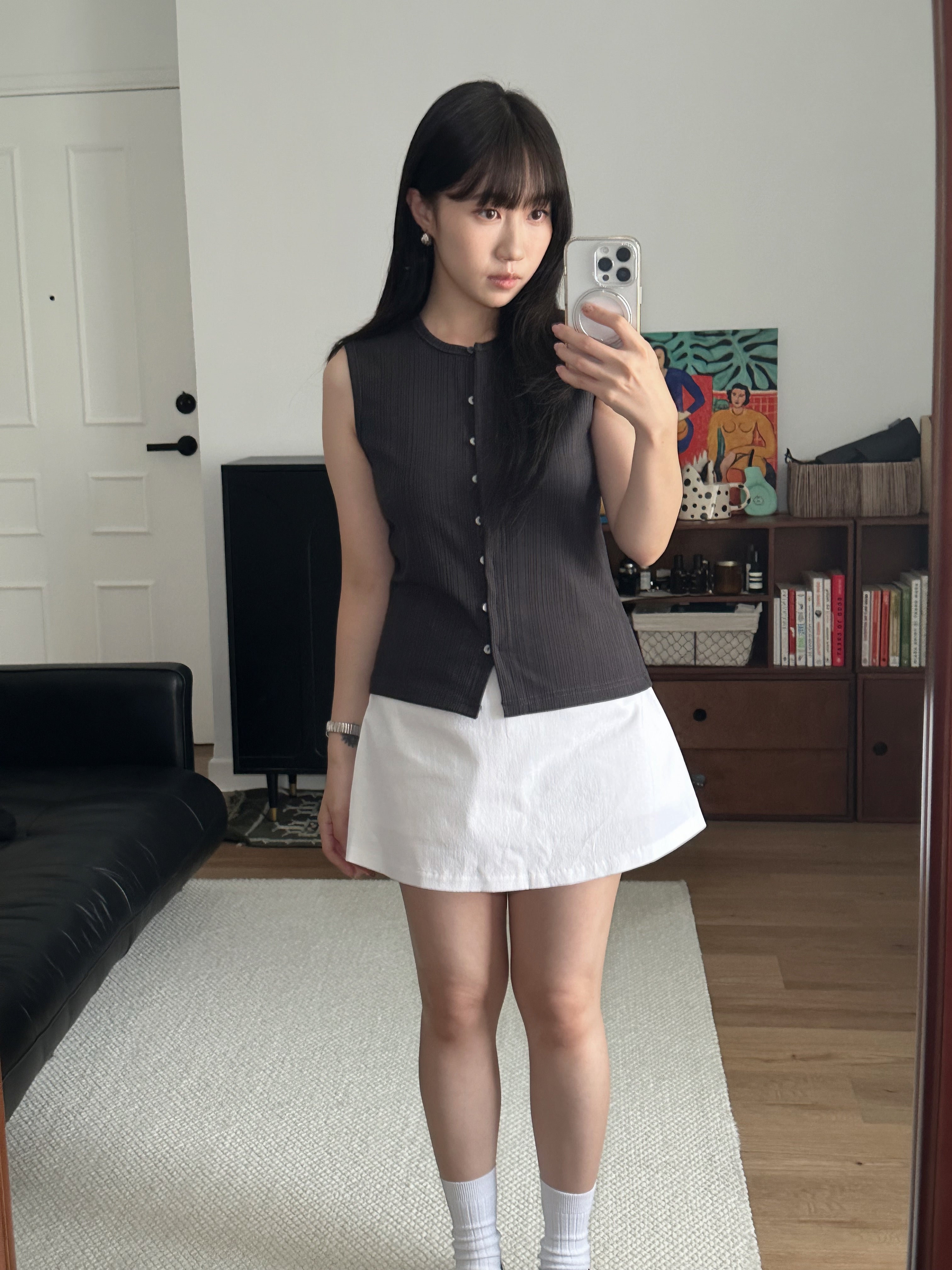 羅紋扣鈕背心