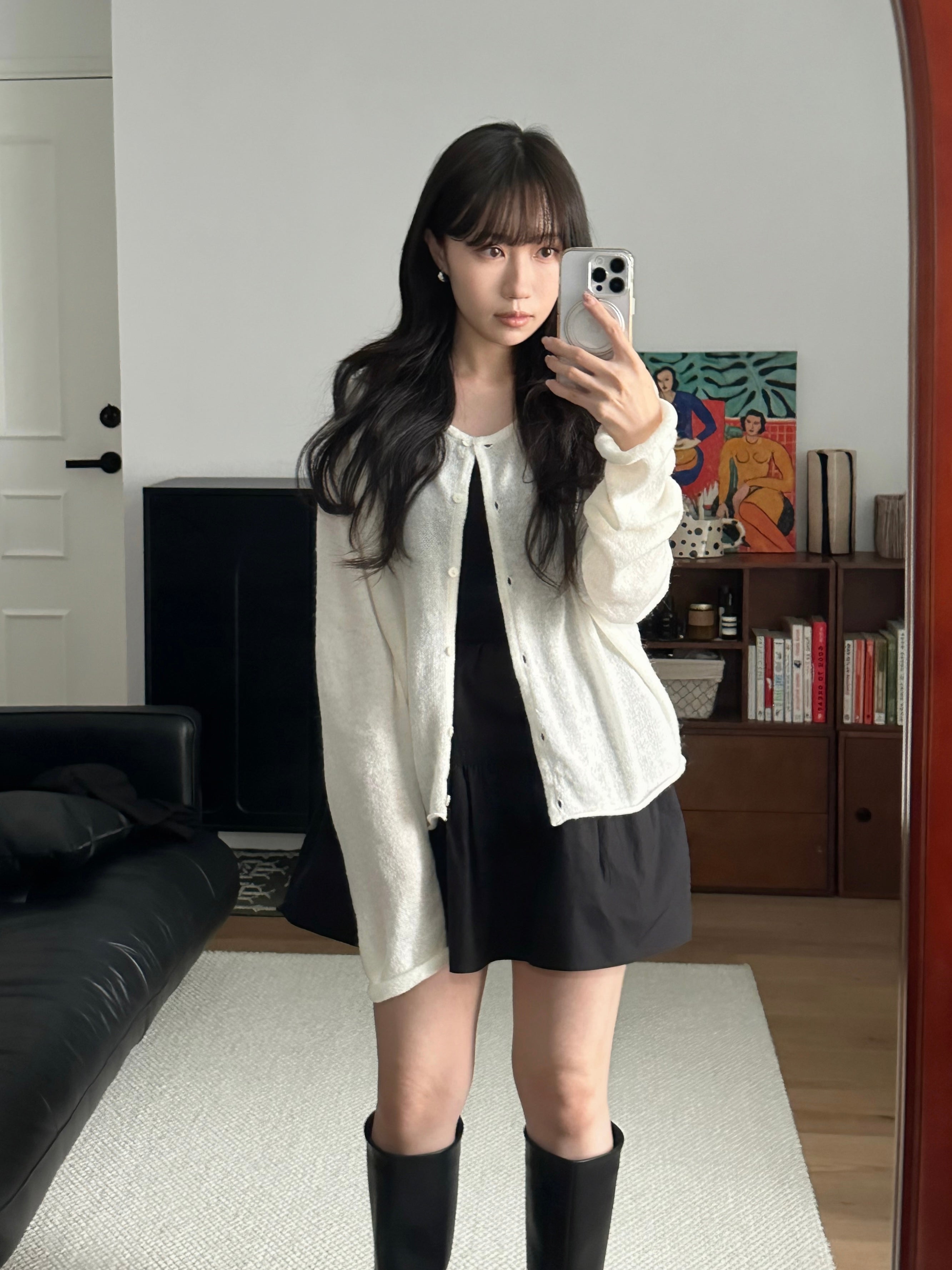 鬆弛感捲邊cardigans